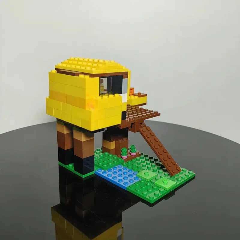 블록 161PCS 건축 창의적 모델 장식품 나의 세계 벌집 소년과 소녀 조립 장난감 선물 21241