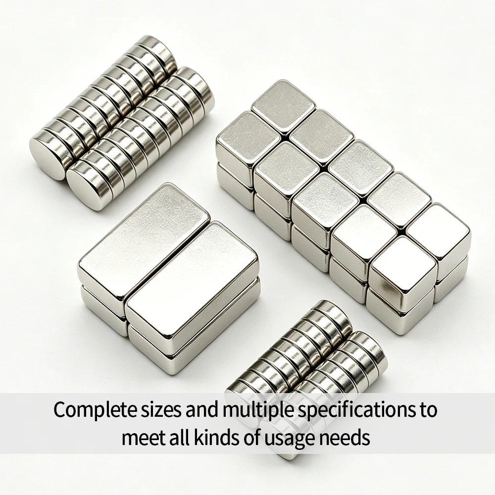 Superstarker Runder Neodym-Magnet N35 Block Leistungsstarker Magnetischer NdFeB Permanent-Kühlschrankmagnet DIY – Detail 6