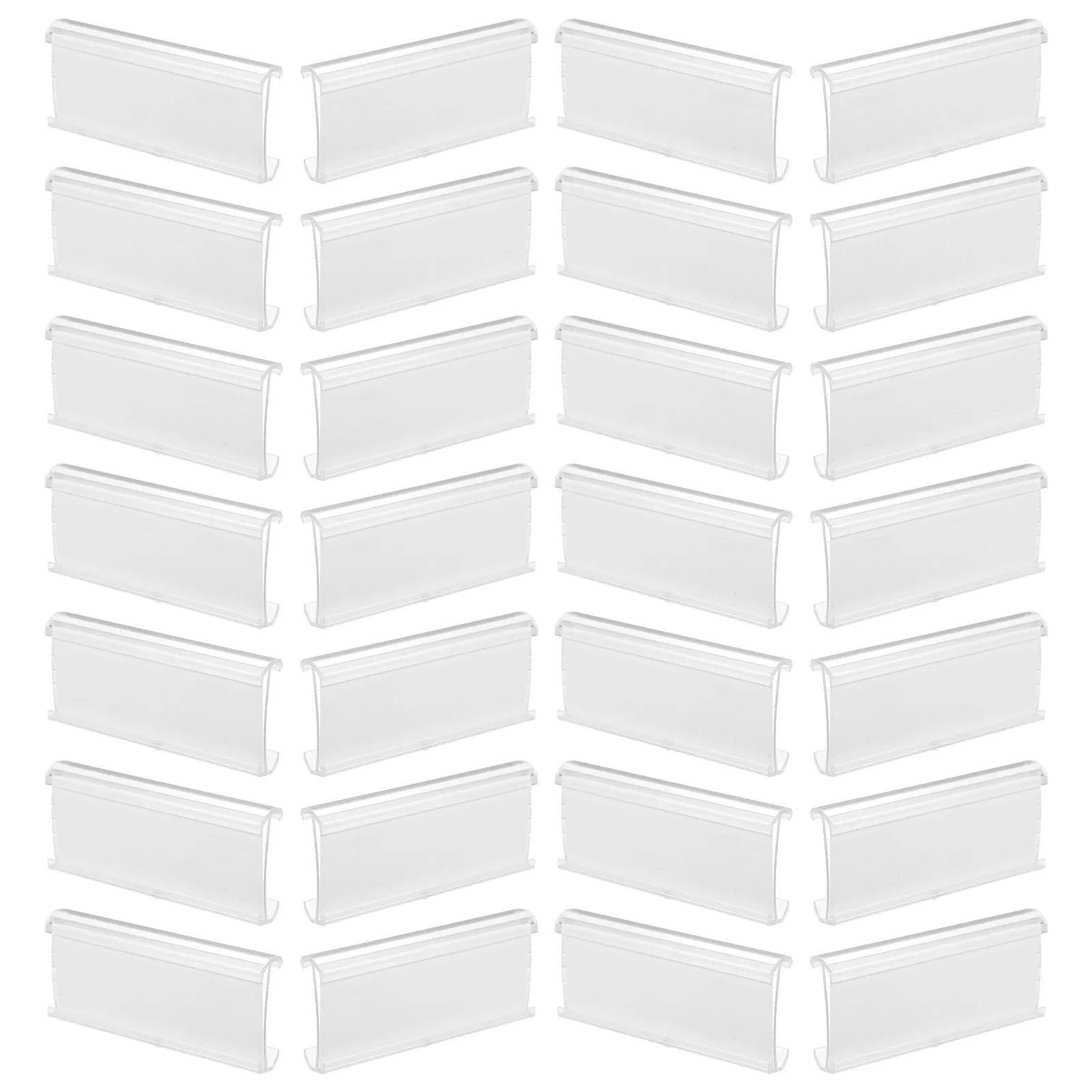 

50pcs Label Clip Insert Transparent Wire Shelf Accessories Price Tag Display Holder for Office Supermarket