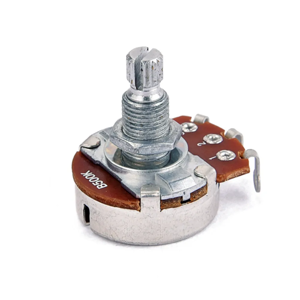 B500k High Quality Audio Potentiometer Long Knurled Split Shaft Guitar Amp Volume Tone Upgrade Audio Potentiometers