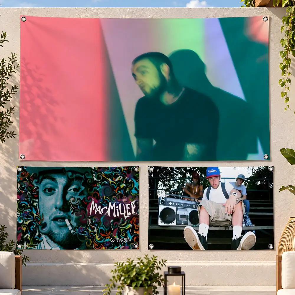 Rapper Hip-Hop Mac Miller Flags Fan Flag Banner Wall Hanging Outdoor Yard Camping Dorm Garage Party Home Decor Gift