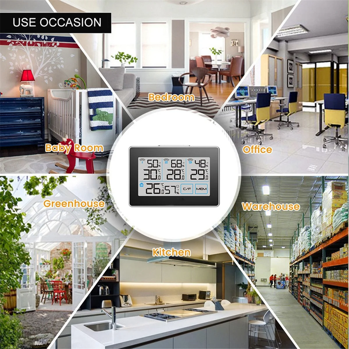 2025 + Temperature and Humidity Sensor Digital Thermometer Indoor Hygrometer Temperature Humidity Digital Weather Monitor