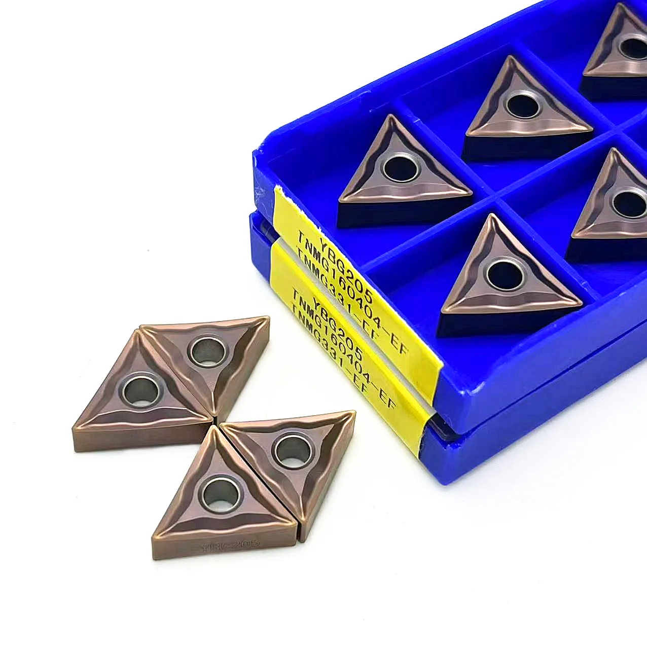 TNMG160404 EF YBG205 TNMG160408 EF YBG205 CNC Machine Lathe Cutter Carbide Inserts External Turning Tools Wear Resistant Blades