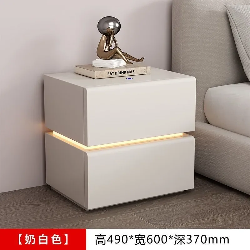 for Intelligent Steel Bedside Table Installation Free Wrought Iron Cream Wind Simple Modern Formaldehyde Free Bedroom Locker