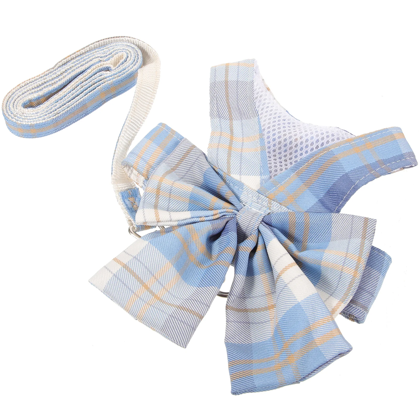 

1Set Pet Harness Leash Set Bow Style Breathable Mesh Soft Padded Small Dog Harness Vest Accessory Comfortable Durable