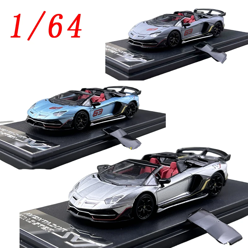 

RM Diecast 1/64 Scale Lamborghini Alloy Car Model Lamborghini LP770-4 SVJ 63 Sports Car Toys for Boys Gift