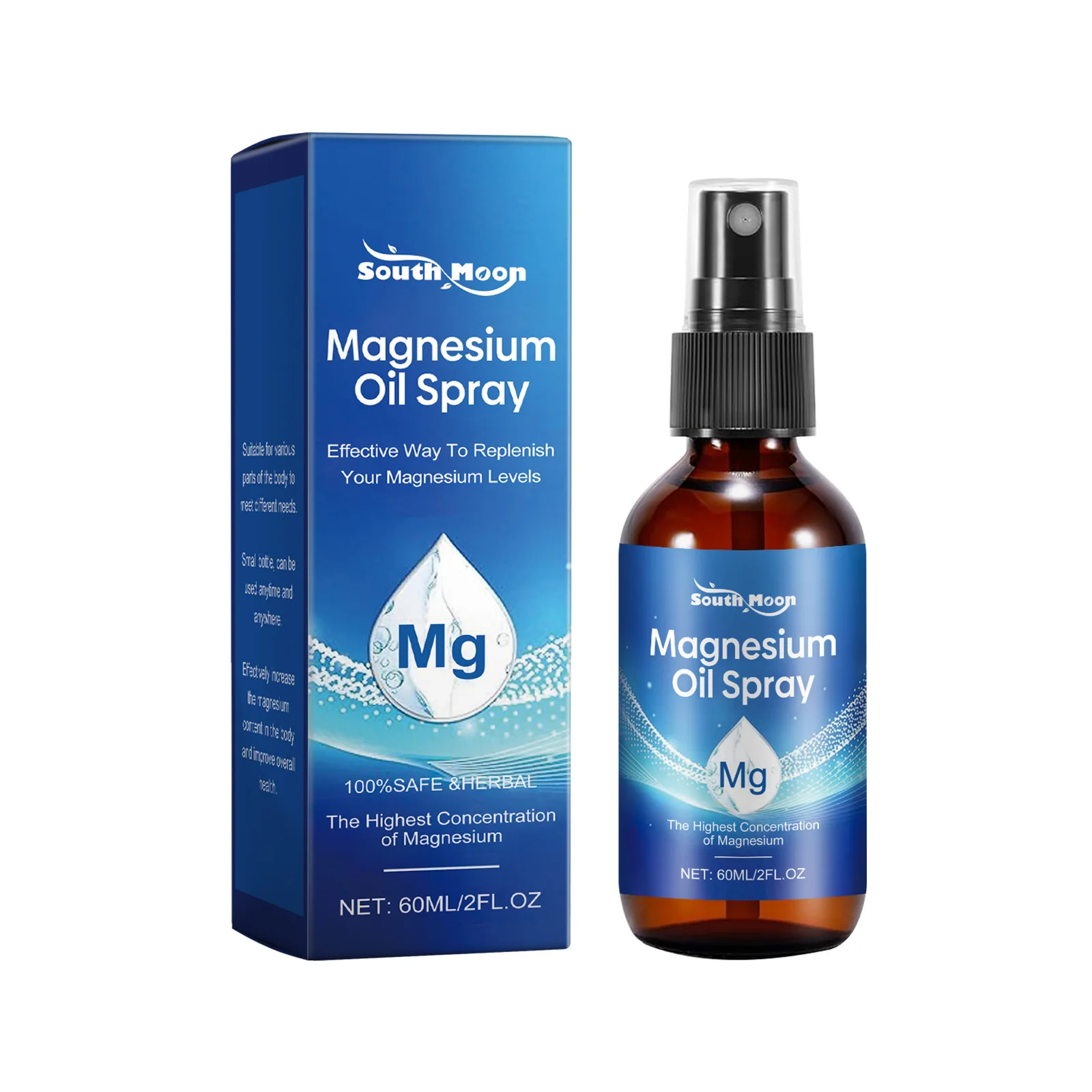 Magnesium Oil Spray Relief Headache Fatigue Stress Treatment Insomnia Diabetes Improve Sleep Quality Relax Body Massage Essence