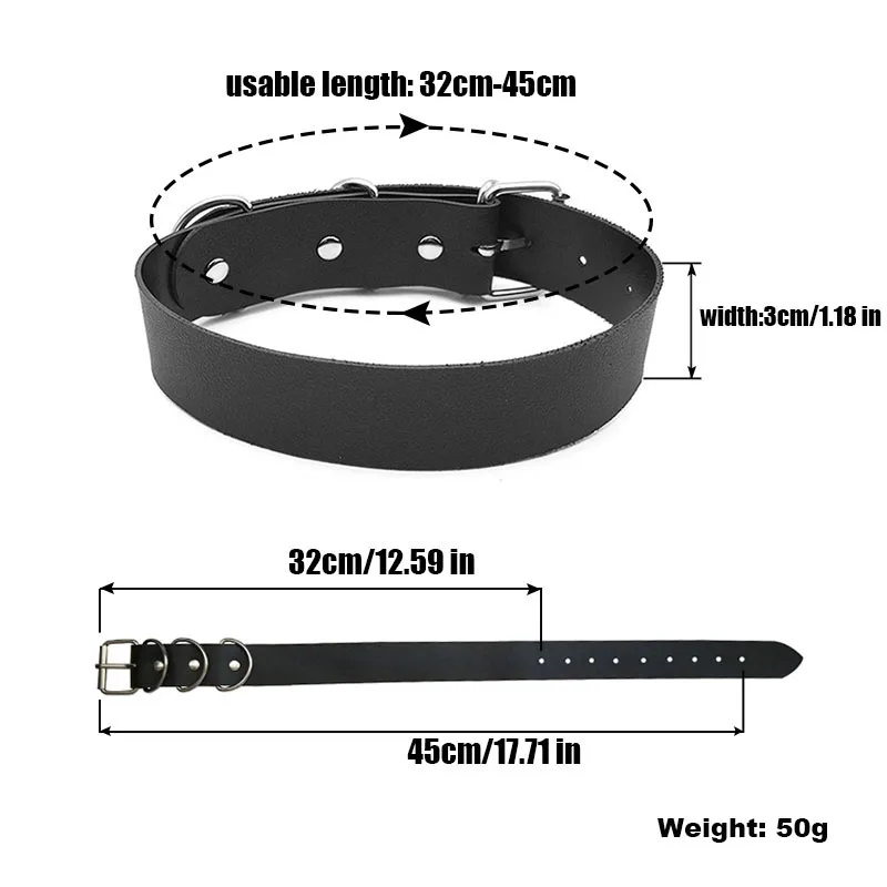 30MM Soft Faux Leather Collars Goth Sexy Customized Letters MEOW Choker Necklace Punk Personalized Role Age Cosplay Jewelry