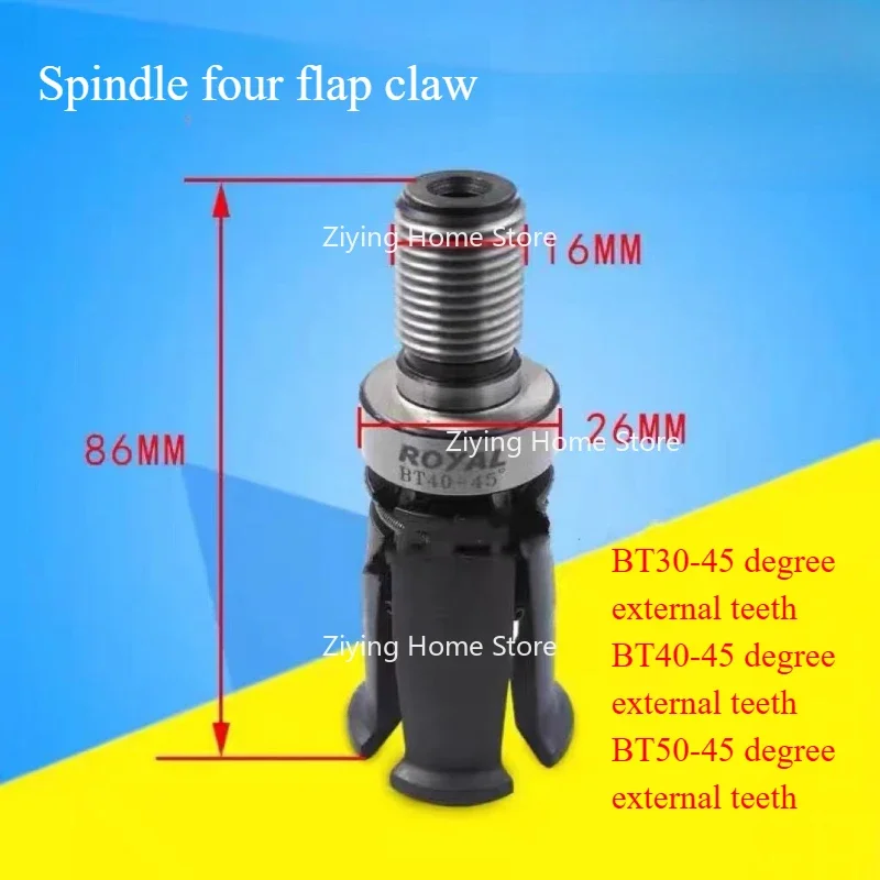 For Taiwan ROYAL Spindle Claw DIN40 DIN50 BT40 BT50 45 Degree Four-lobe Claw