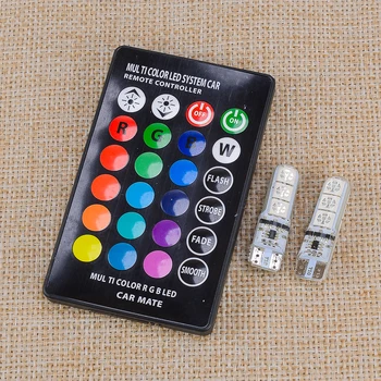 T10 5050 RGB 6SMD Lampadina Dash Strumento Calibro Cluster Luce e Controller Misura per Toyota Pickup 1989-1992 1993 1994 1995 12V Nuovo