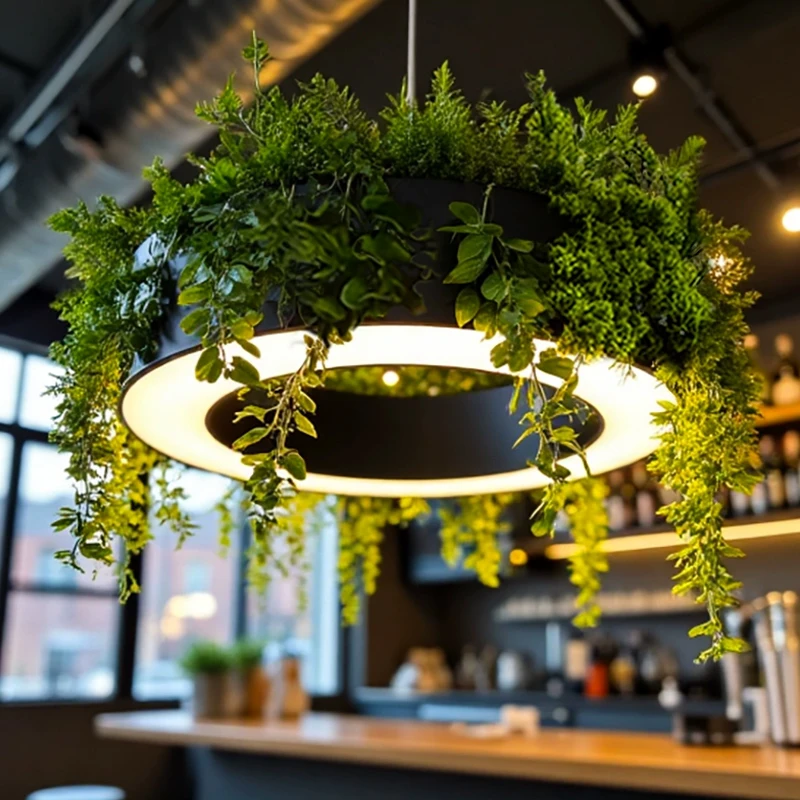 Customized Simulated Vine Chandeliers Modern Minimalist Creative Hanging Plant Lamp Hotel Decoration Engineering Commercial Lamp