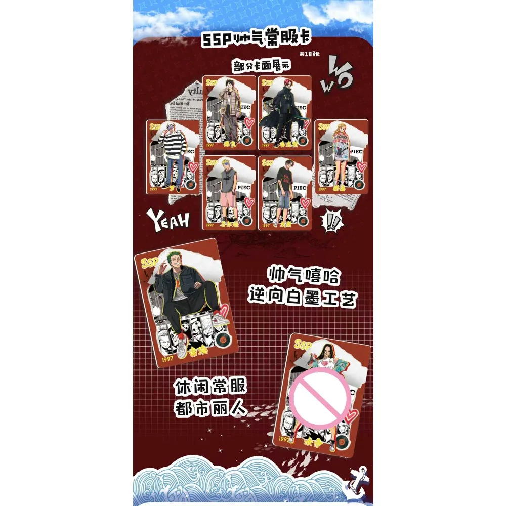 One Piece Collection Cards Hot Blooded Adventure Anime Character Halloween Playful Cute Festival Theme Cards Boys Girls Gifts