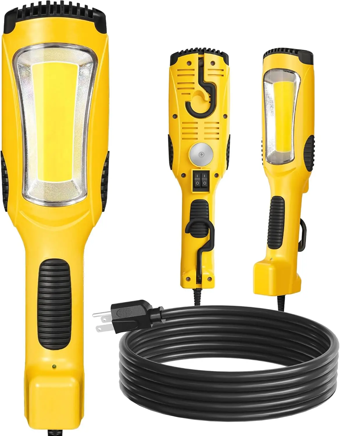 

Светодиодный рабочий фонарь 24 Вт, шнур 15 футов, COB 3000LM, поворотный крючок для гаражной мастерской, ремонта автомобилей, внесен в список ETL