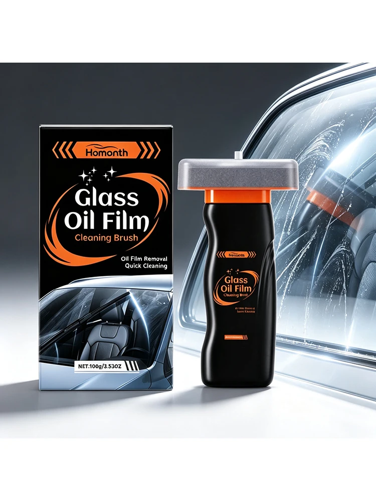Handgehaltener Glas-Emulsions-Ölfilm-Entferner, Wasserflecken-Entferner, Schmutz- und Vogelkot-Entferner, Seitenfenster- und Rückspiegel-Reinigungsbürste