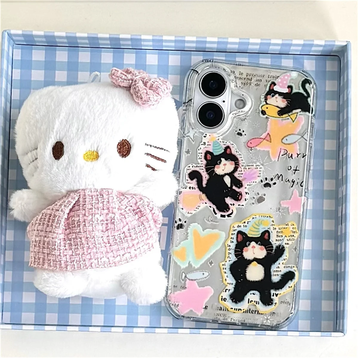 Kawaii لطيف بريق القط قضية الهاتف آيفون 16 برو 15 14 برو ماكس الغطاء الخلفي للصدمات واقية حالات 15 برو ماكس