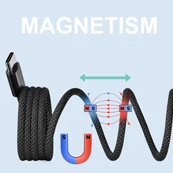 USB C To C Lightning Magnetic Fast Charger Cable for iPhone 15 Xiaomi 100W A To C Charging Wire For Magtame MacBook Samsung