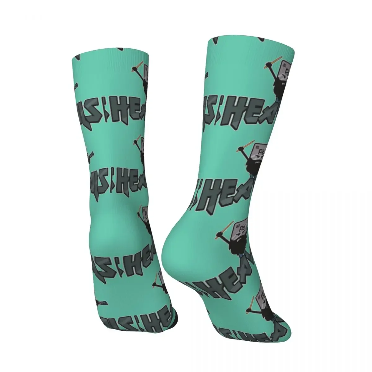 Happy Funny Men's Compression Socks Periodic Table Rock Retro Harajuku The Heavy Metals Chemistry Hip Hop Pattern Crew Sock