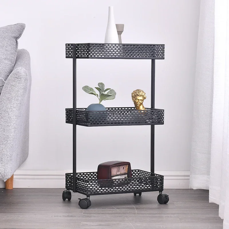 Beauty Salon Trolley Iron Art Storage Rack Nail Wedding Dress Photography Shop Movable Tool Cart Storage Kitchen Islands