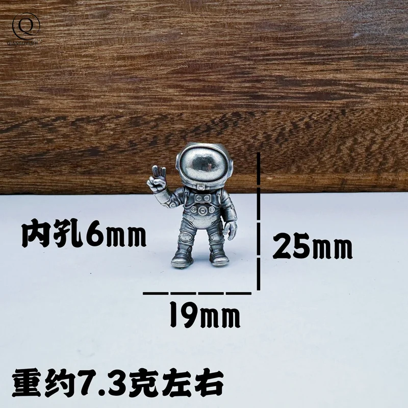 Astronaut Brass Knife Beads EDC DIY Paracord Woven Bracelets Lanyard Pendants Accessories Spaceman Outdoor Tool Hangings Charms