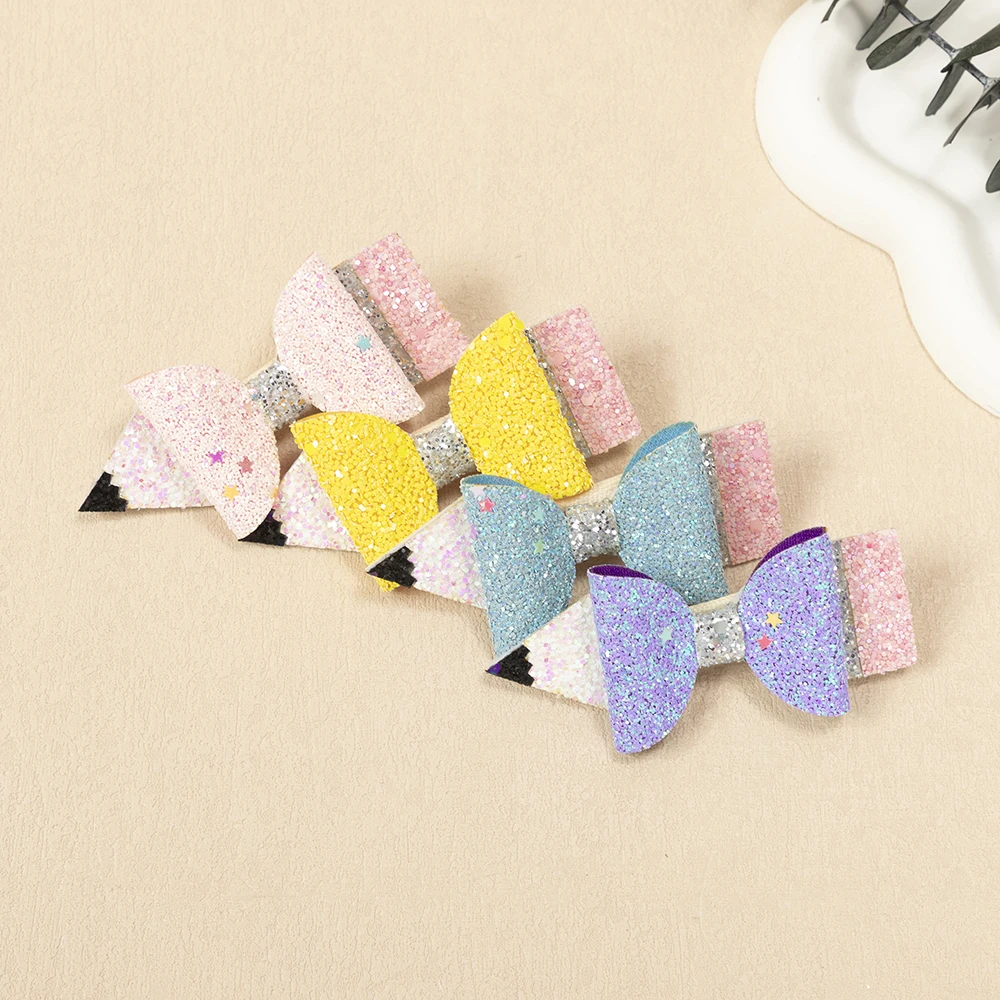 

Baby Girls All-Inclusive Side Clip for Cute Pencil Shaped Hair Clip Handmade Baby Headwear Kids Hair Accessories Back-to-school