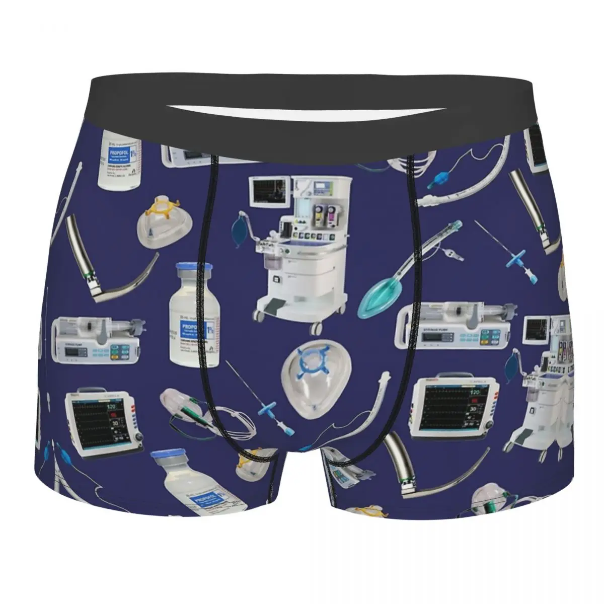 Strumenti del commercio SPACE BLUE anestesia Doctor 1 Men Boxer slip intimo regali di compleanno di alta qualità altamente traspiranti