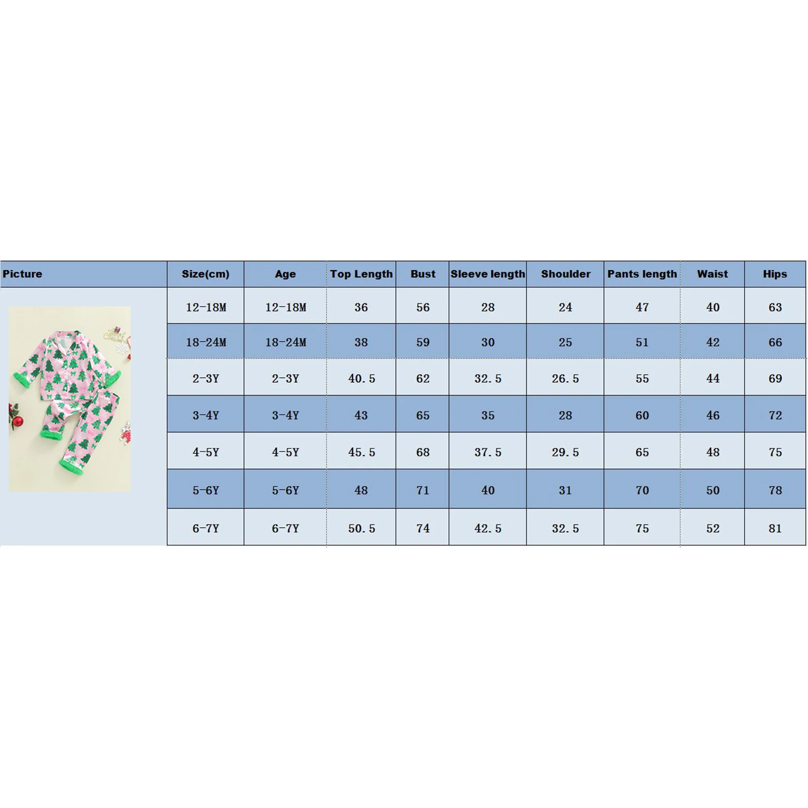 FOCUSNORM 0-7Y خريف شتاء أطفال بنات عيد الميلاد بيجامة من الساتان الملابس مجموعة شجرة طباعة التلبيب كم طويل زر أسفل القمم السراويل #3