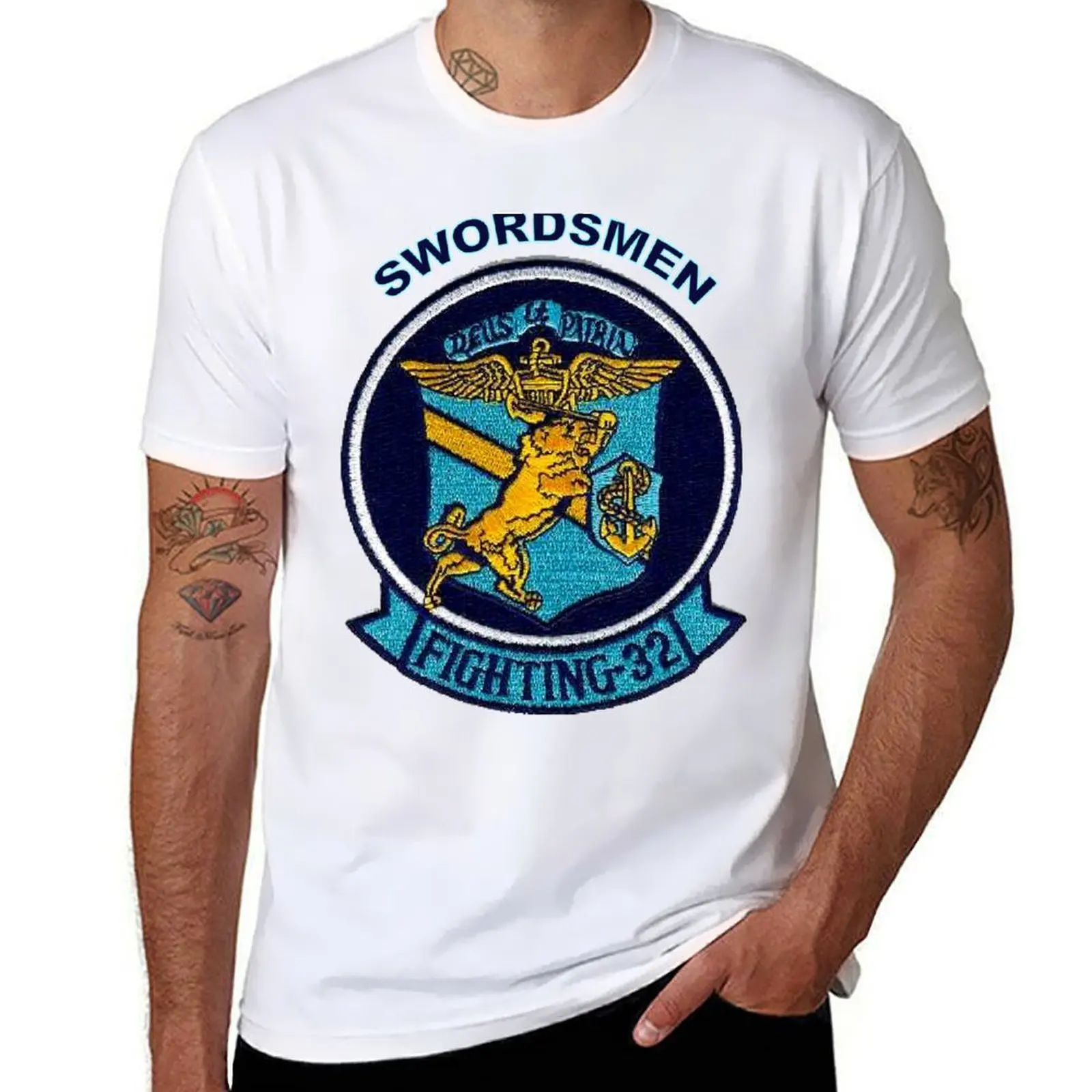 

VFA-32 Swordsmen Patch T-Shirt anime t shirts oversize man t shirt luxury man tshirt T-shirt