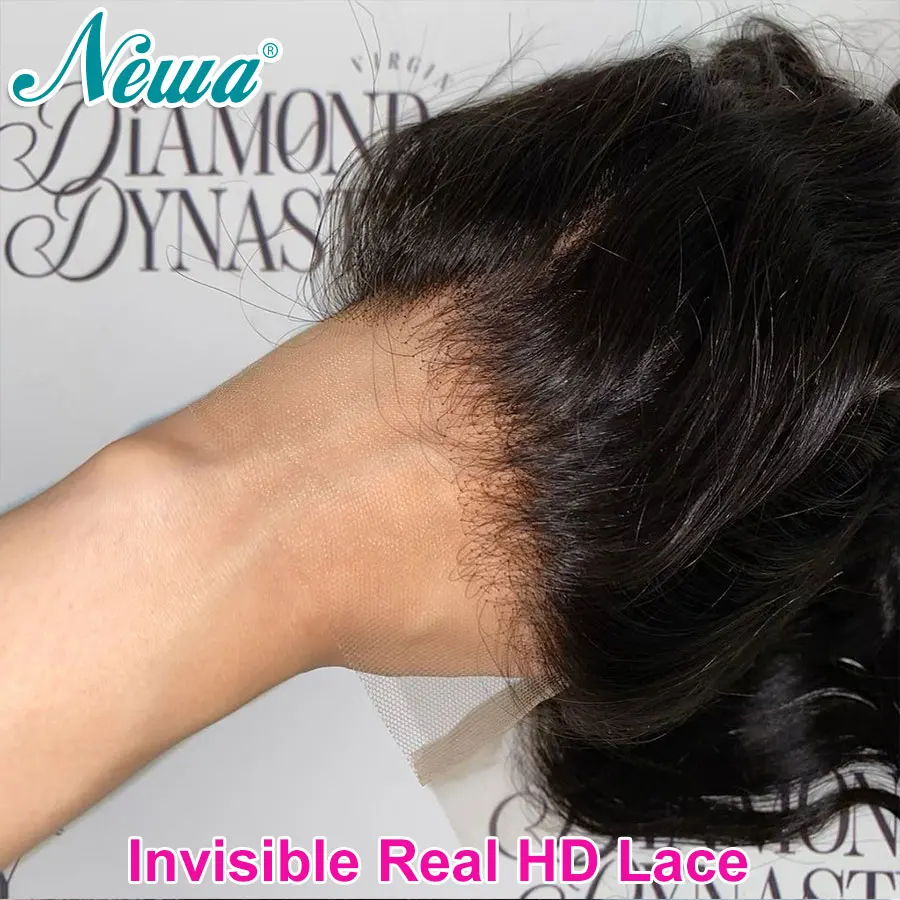

Newa Hair 13x4/13x6 Invisible Real HD Lace Frontal Closure Brazilian Human Hair Closure Pre Plucked 5x5/7x5/2x6 HD Lace Closures