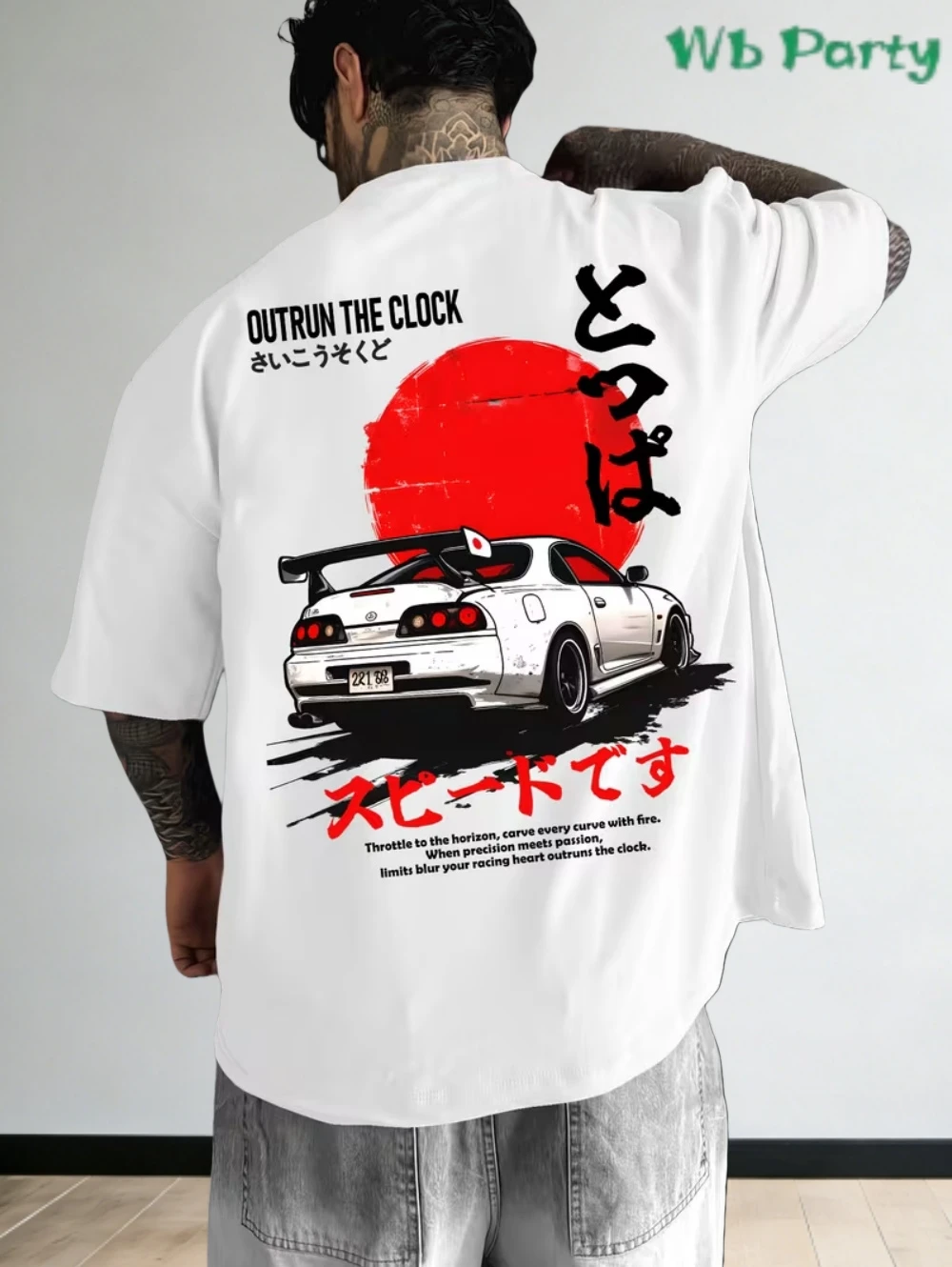 Men's T-Shirts Japanese Drift Car 3D Print Y2k Streetwear Summer Harajuku Short Sleeve Tops Casual Loose Fashion Y2k Clothes Man