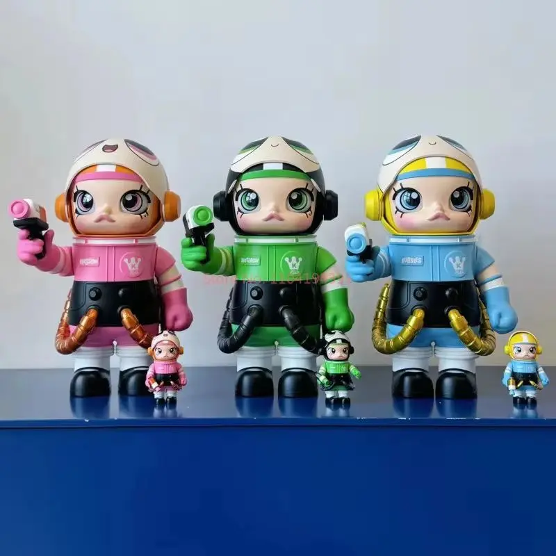 In Stock Molly 400% Space Series Anime Peripheral Figures Figurine Pvc Decoration Cartoon Decor Toys Holiday Kids Kawaii Gift