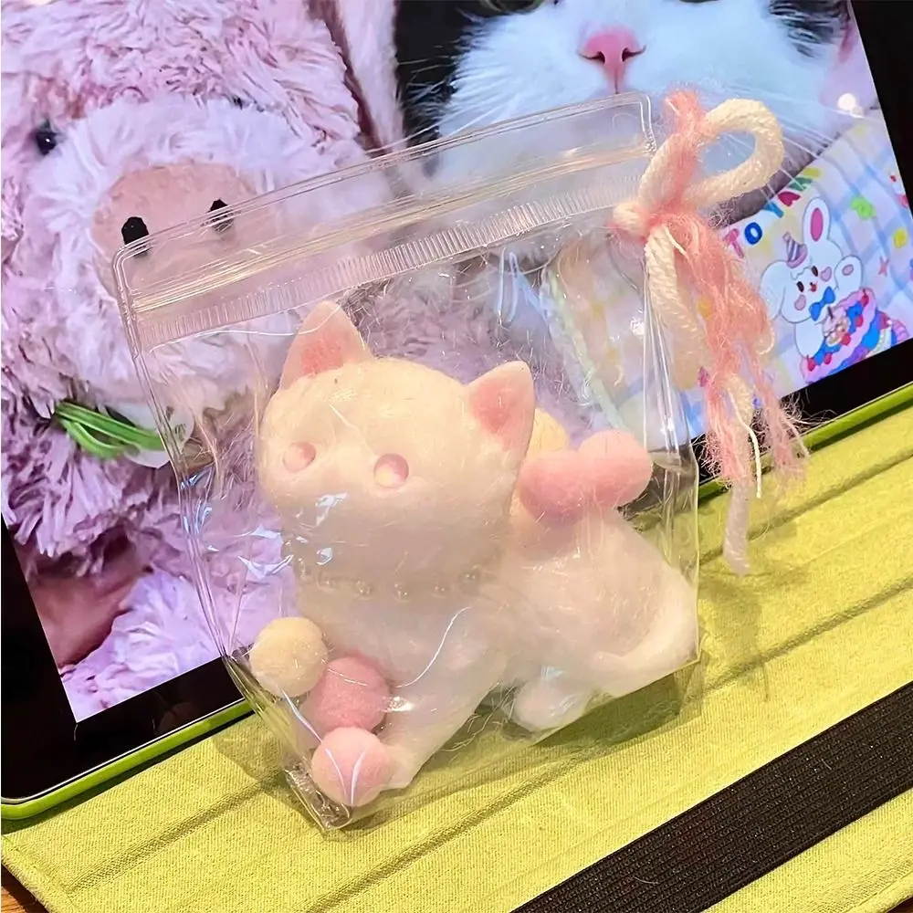 Gatos de pelúcia kawaii dos desenhos animados brinquedo de recuperação lenta criativo sensação macia beliscar ponta do dedo brinquedo crianças alívio do estresse brinquedo bonito presente da menina