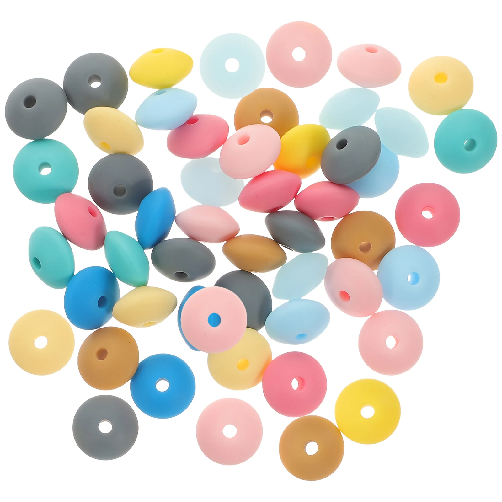 

100 Pcs Silicone Beads 2 5mm Hole Bright Colored Smooth Craft DIY Bracelets Pendants Home Decor Jewelry Making Kits Beads Set