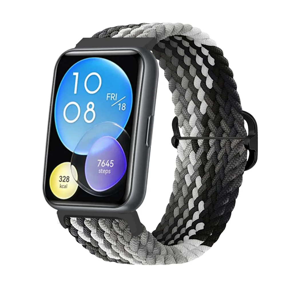 

Elastic Bands for Huawei Watch Fit 2 Band, Slide Buckle Nylon Woven Strap