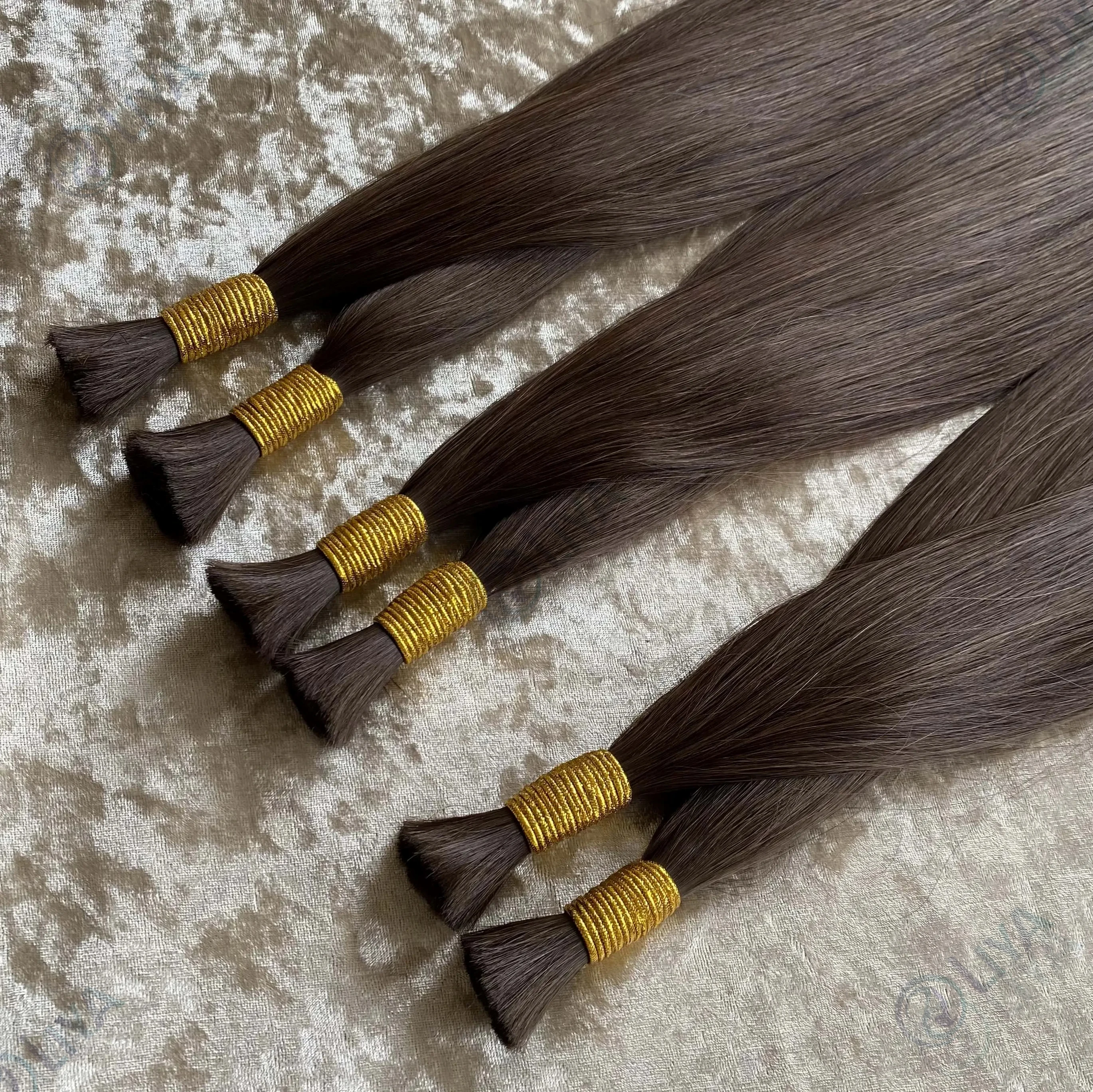 100% Human Hair Bulk For Braiding Bone #2 Straight Bulk Hair 16-26 Inch Dark Brown Hair Bundles No Weft Hair Bulk For Braiding