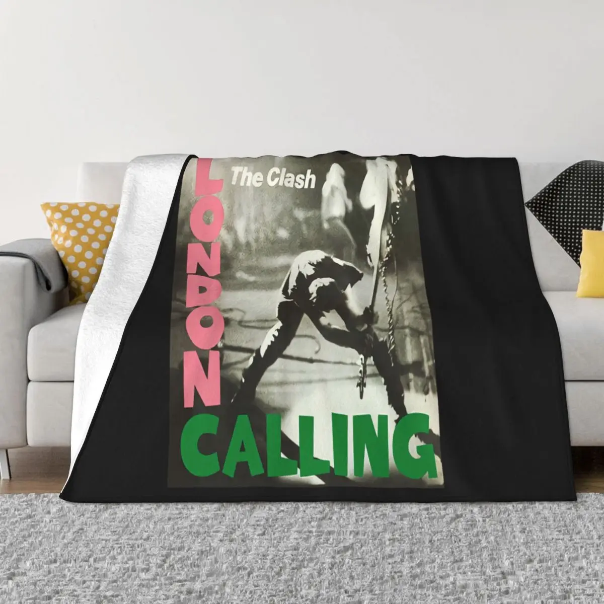 The Clash London Calling Mens Black New Print New Arrival Rap Men Woman Brand Best Selling Mens Women Colour Throw Blanket