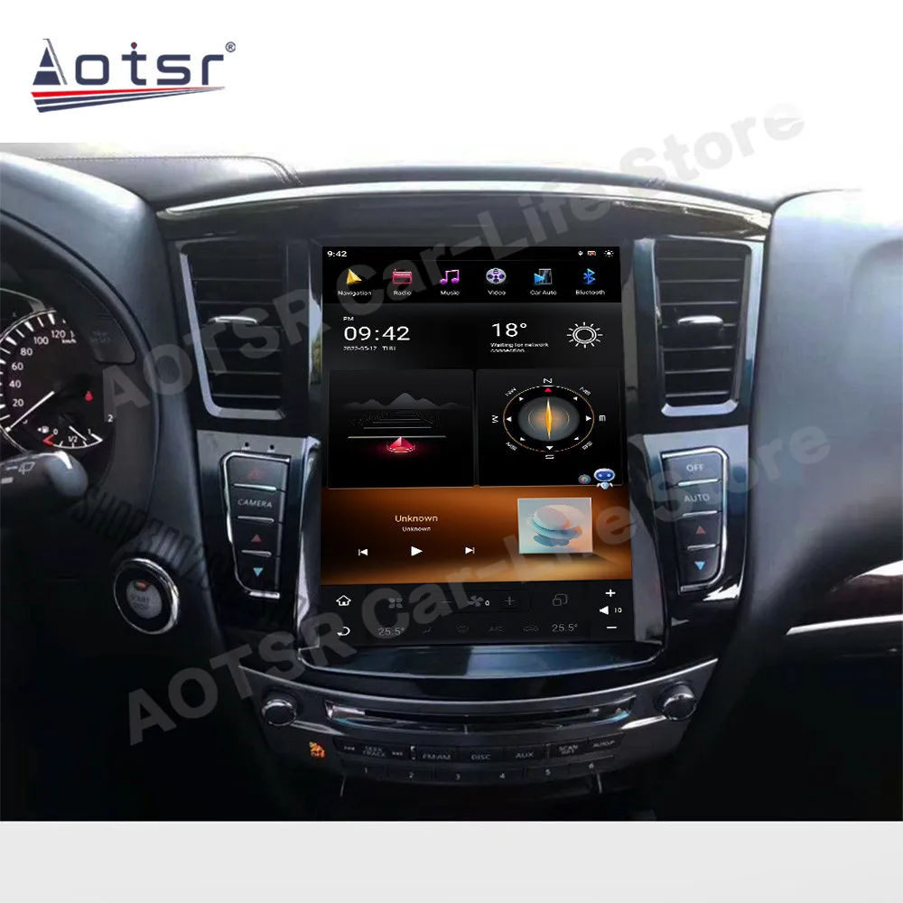 12.1 In Qualcomm AI Voice Screen Android Auto Multimedia Stereo Player For Infiniti QX60 JX35 2012~2016 GPS Navigation Head Unit