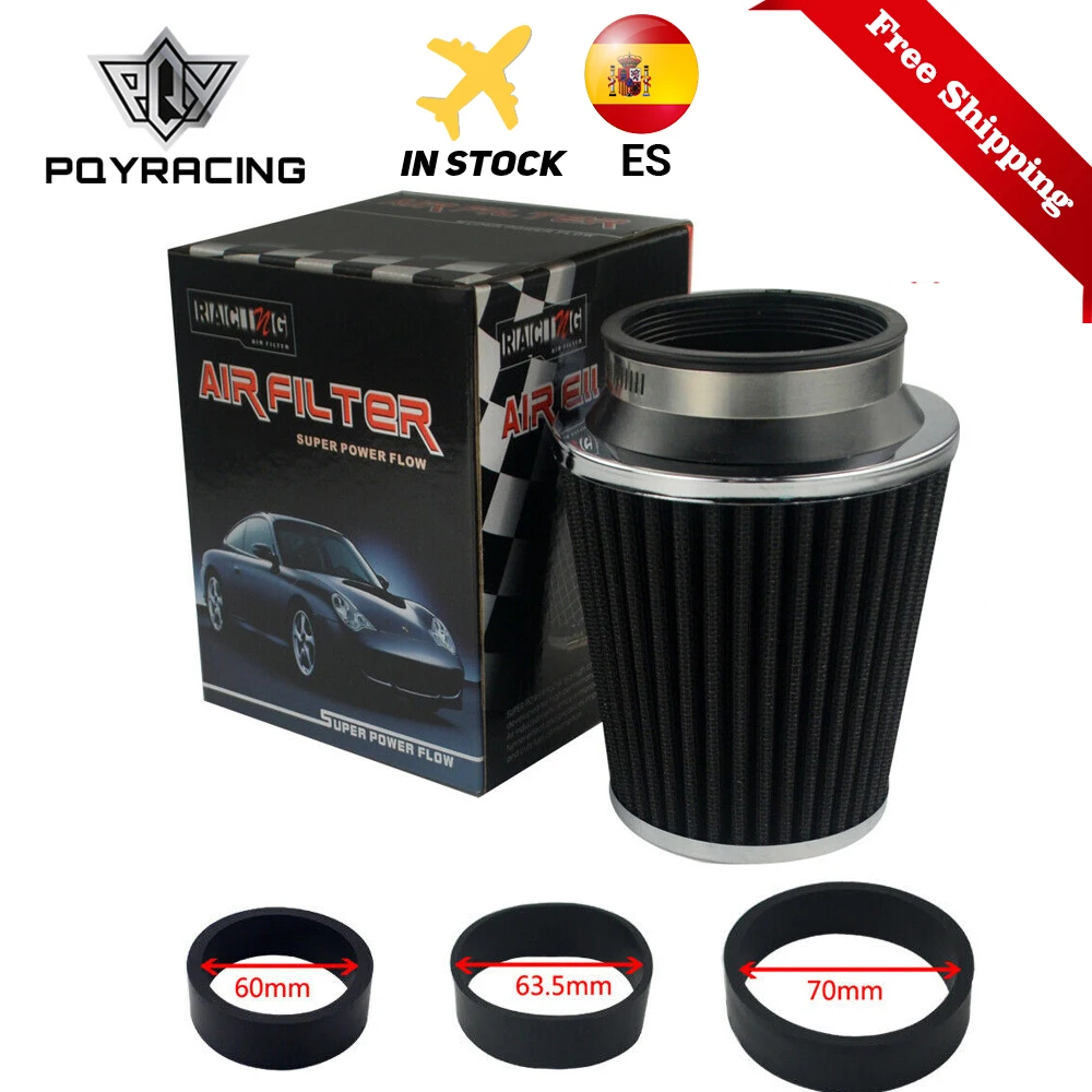 Universal car wysoki przepływ zimne powietrze wlot powietrza wlot powietrza układ dolotowy grzyb głowy filtr powietrza szyi 76mm / 70mm / 63.5mm / 60mm