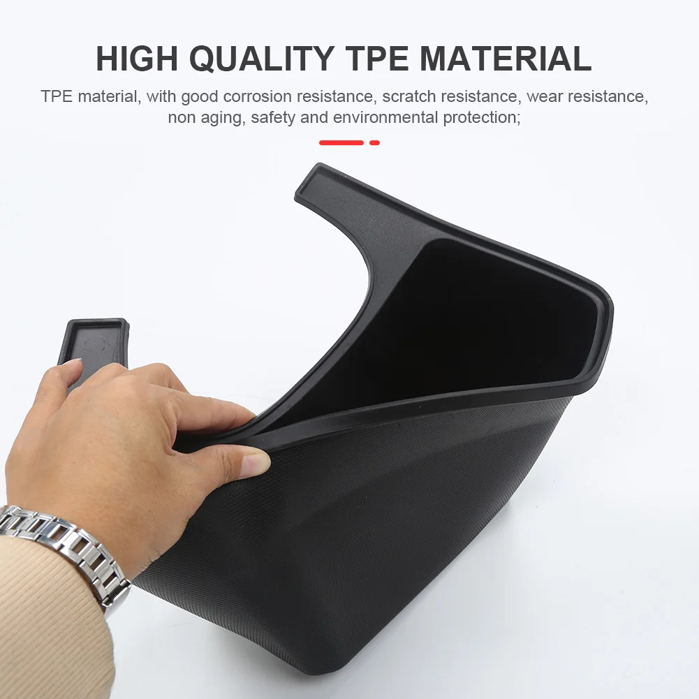 

Высокопроизводительный органайзер для задней центральной консоли, устойчивый к царапинам, автомобильный контейнер для мусора под сиденьем с крышкой для Tesla Model Y 2021-2022