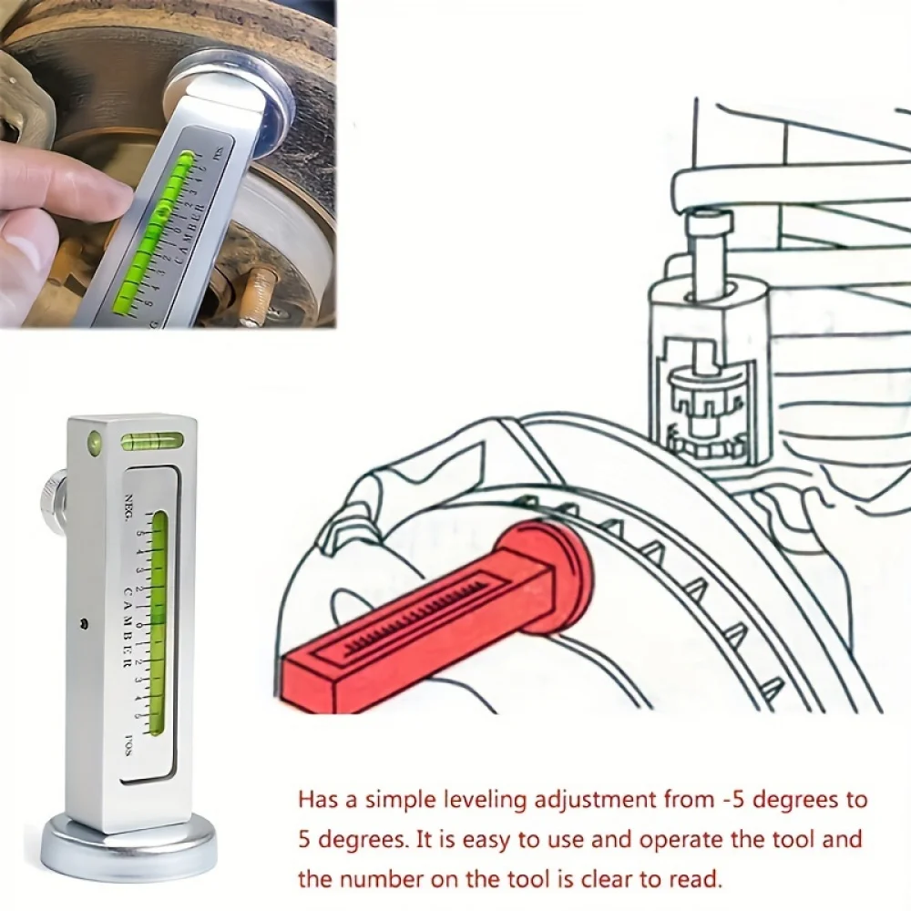 Magnetische Füllstandsanzeige für Autos – 1 Stück, Allradpositionierung, Sturz-Einstellhilfswerkzeug mit Magnet – Detail 2