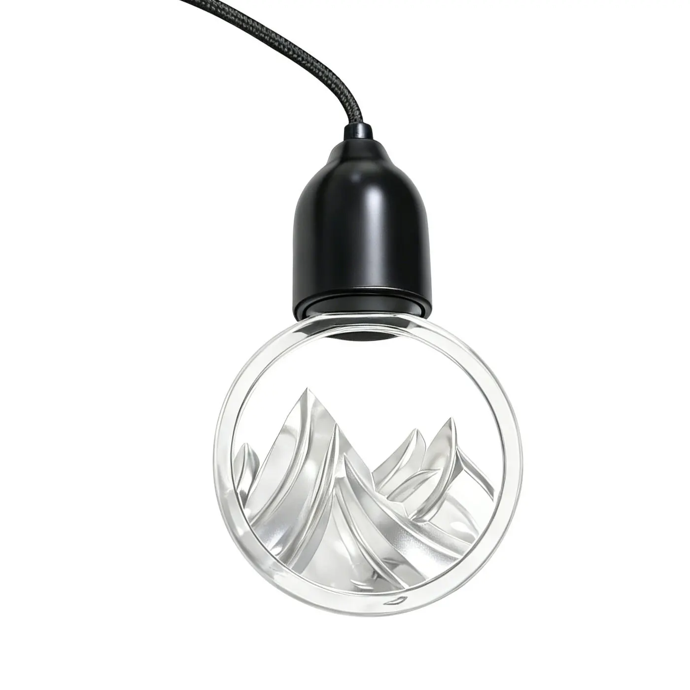 New Car Led Night Light Ambient Pendant Jinshan Snow Mountain Decorative Car Rearview Mirror Glow
