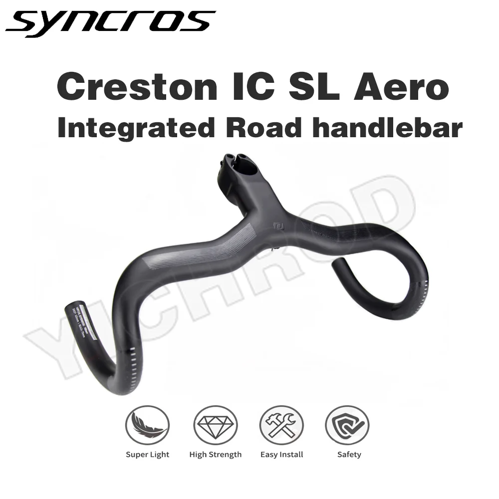 

Syncros Creston iC SL Aero Integrated handlebar For Sct Foil 2023-2025 Carbon Handlebar Internal Cable Road Bike