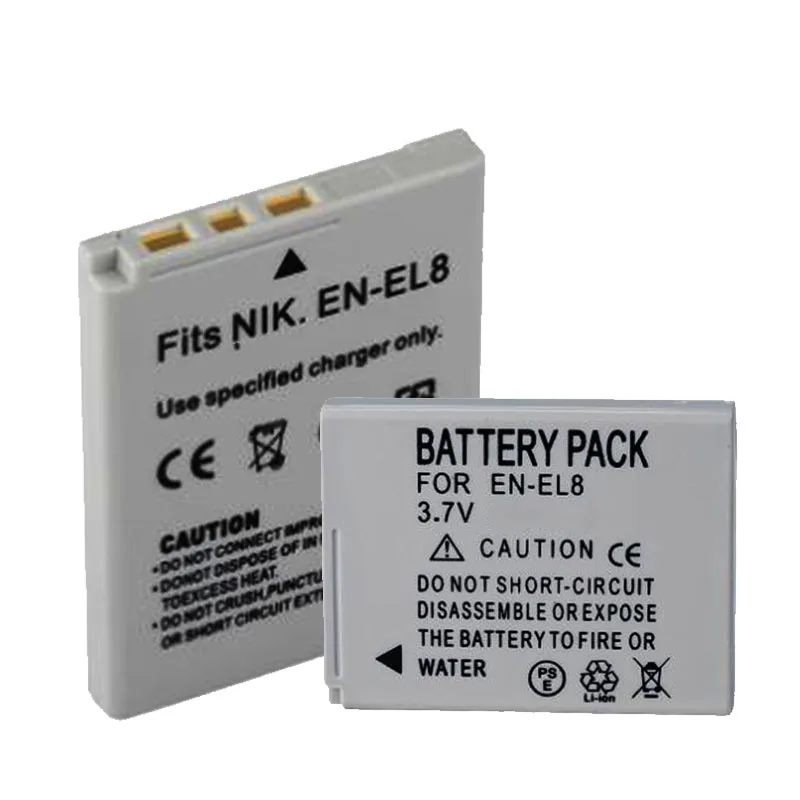 EN-EL8 EL8 ENEL8 1400mah Camera Battery For Nikon COOLPIX P1 P2 L1 L2 S1 S2 S3 S4 S5 S6 S7 S7C S8 S9 S51 S50 S52