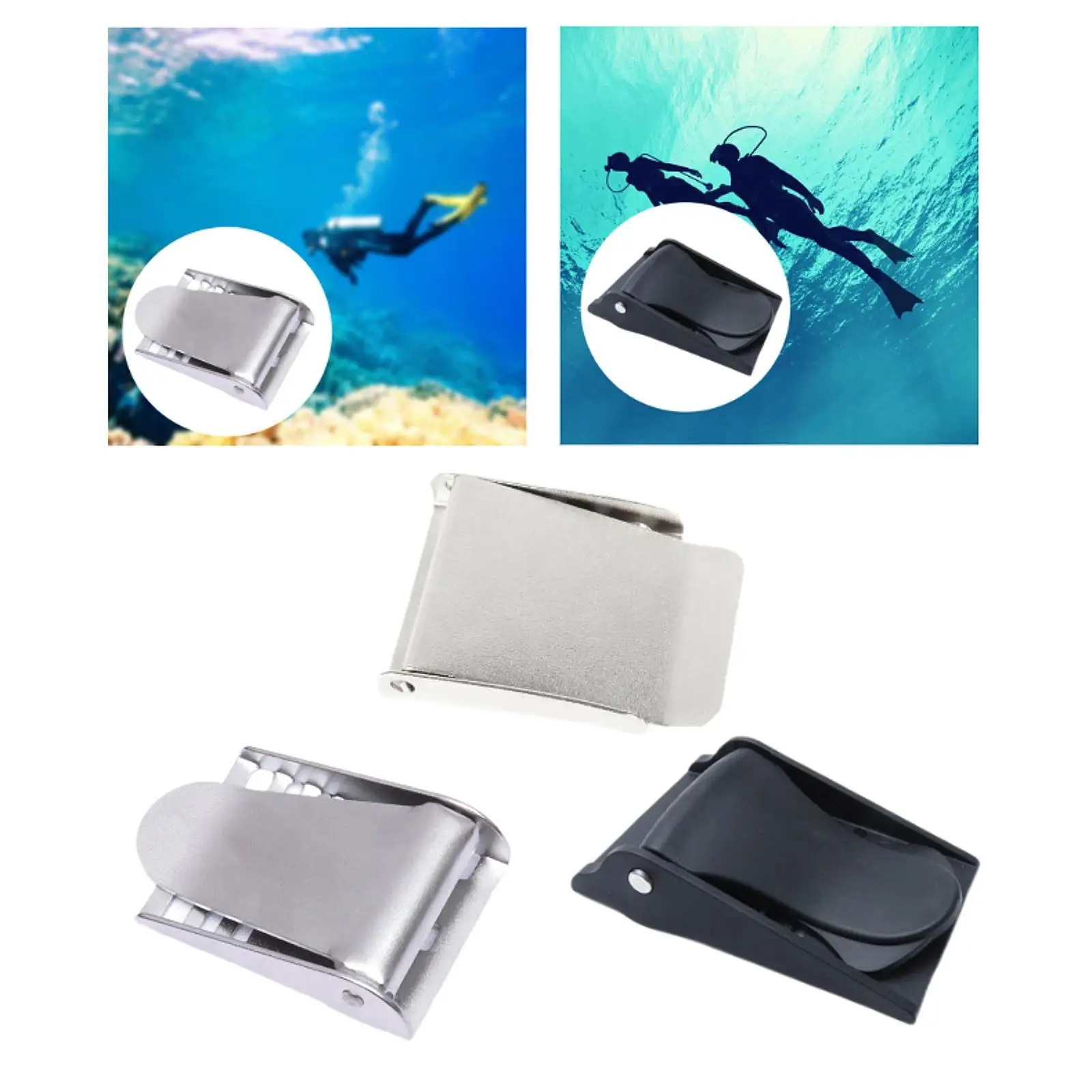 

Scuba Diving Belt Buckle Retainer for 5cm Waist Strap Outdoor Sports Webbing 90mm Stainless Steel