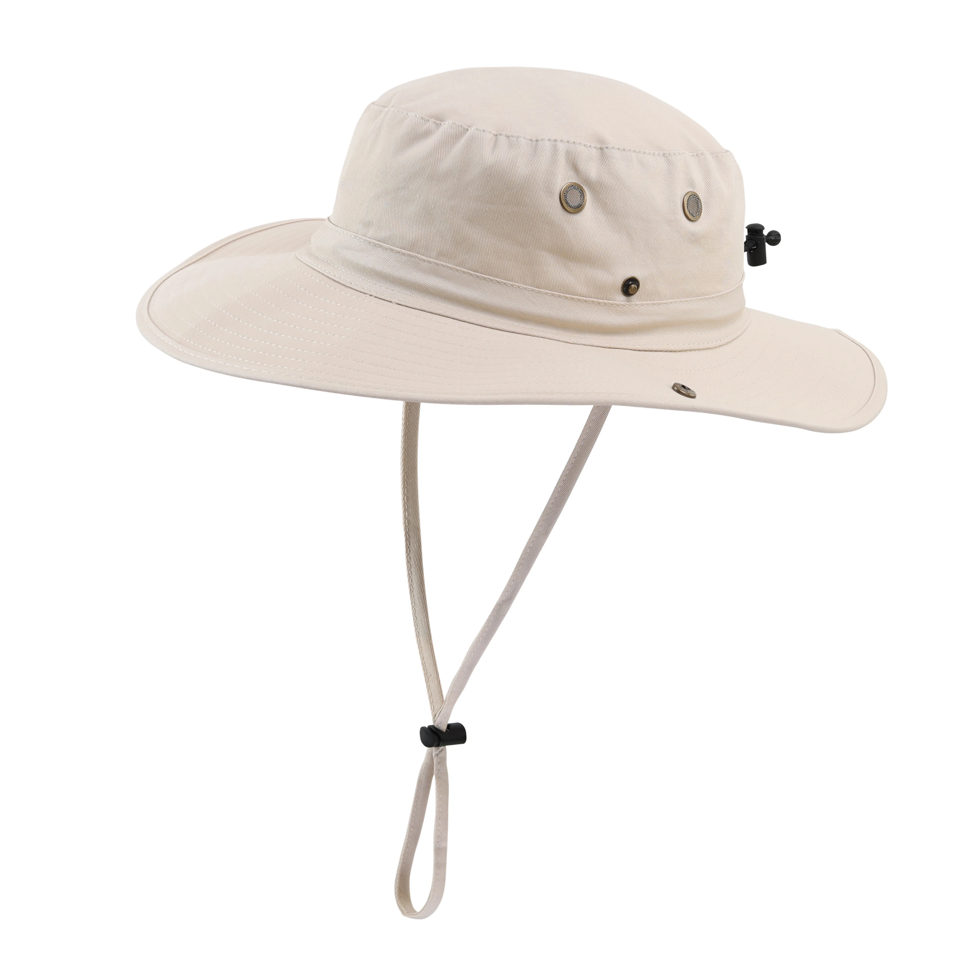 Connectyle-sombrero de ala ancha para hombre y mujer, gorro de Safari de algodón, ajustable, transpirable, con correa, protección UV, para exteriores