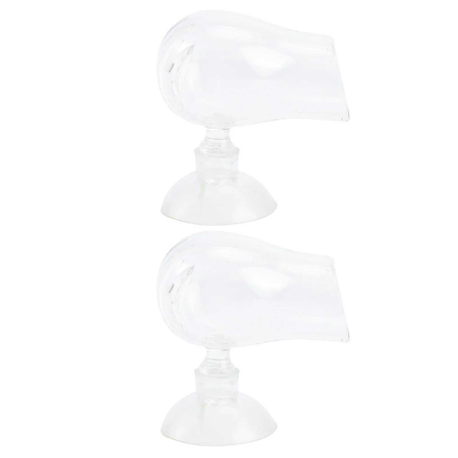 

2Pcs Fish Food Feeding Container Glass Aquarium Feeder Strong Suction Cup Fish Tank Food Cup for Red Worm Brine Shrimp Blood