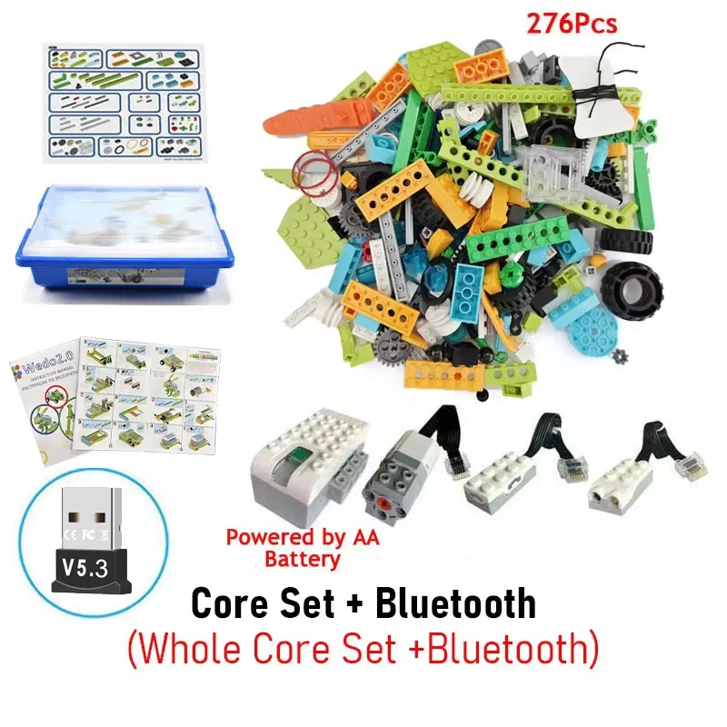 NIEUWE Technische WeDo 2.0 Core Educatieve Set Bouwstenen met Boek DIY Onderdelen 45300 Scratch 3.0 Kinderen Speelgoed Kerstcadeaus