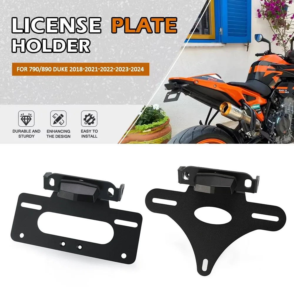 

For 790 / 890 Duke 2018-2020-2021-2022-2023-2024 License Plate Rear Relocation Fender Bracket Eliminator Kit 890 Duke GP 2022
