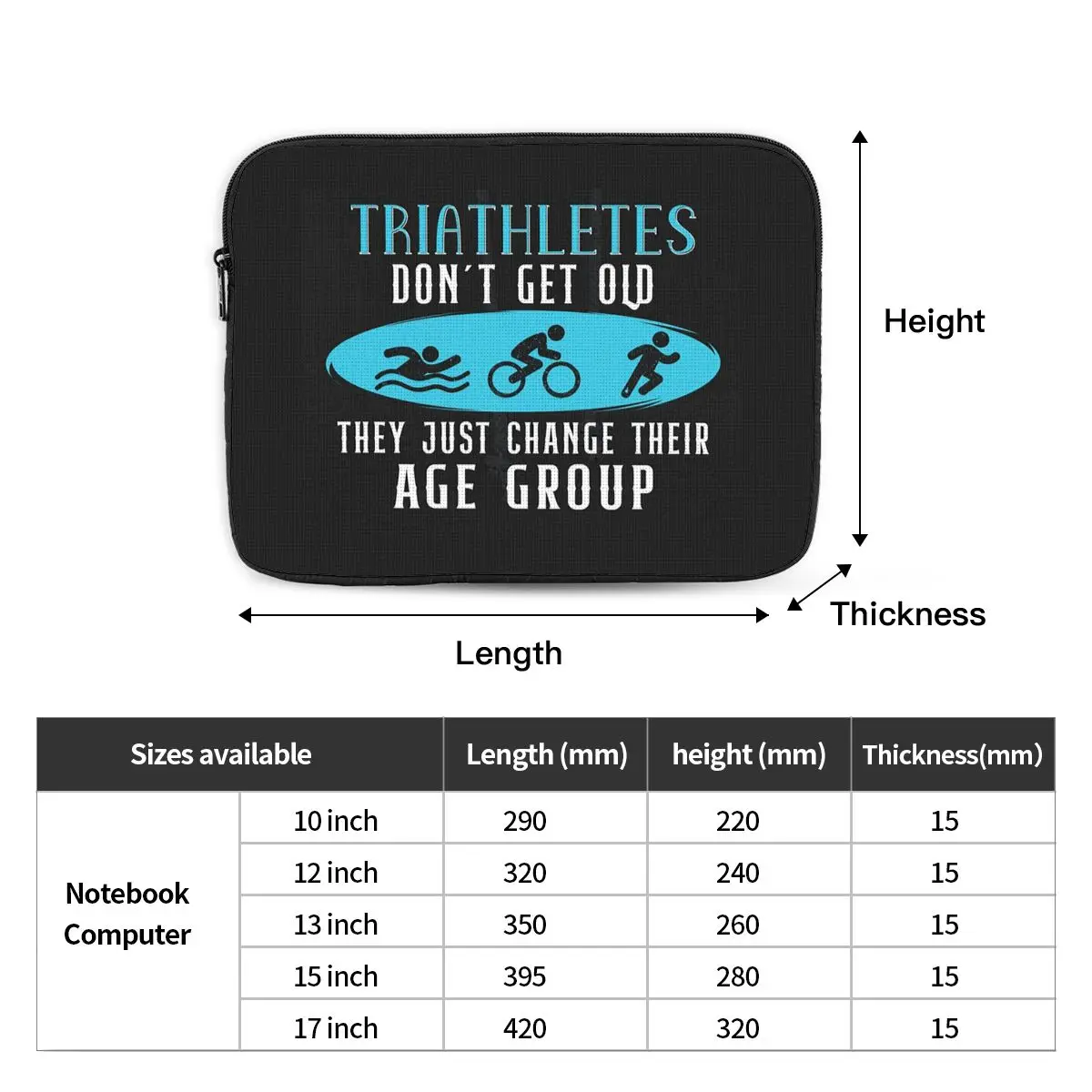 Triathlon Swimming Cycling Running Notebook Laptop Bag 10 12 13 15 17 Inch For Macbook Air Pro Tablet Shockproof Case Bag