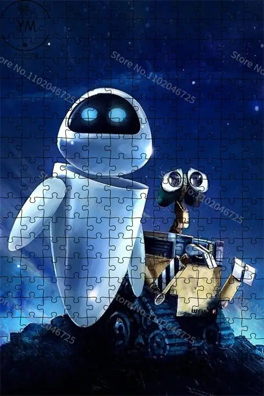 Disney Classic Movie WALL-E Puzzle 1000 Pieces Wooden HD Printing Robot Cartoon Puzzle Kids Adult Collection Hobby Toy Gift