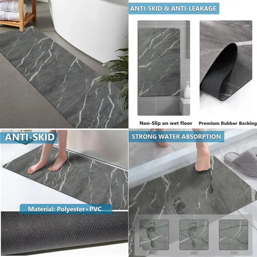 

Резиновые нескользящие впитывающие тонкие коврики для ванной по индивидуальному заказу, быстросохнущие, дверные, моющиеся коврики